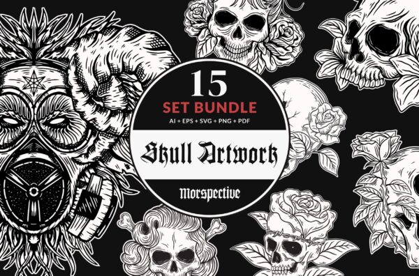 15 Set Dark Art Skull Beast
