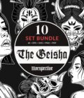 10 Set Japanese Geisha Mask Girl