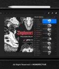 15 Baphomet Head Satanic Tattoo Dark Procreate Brushes - Image 5