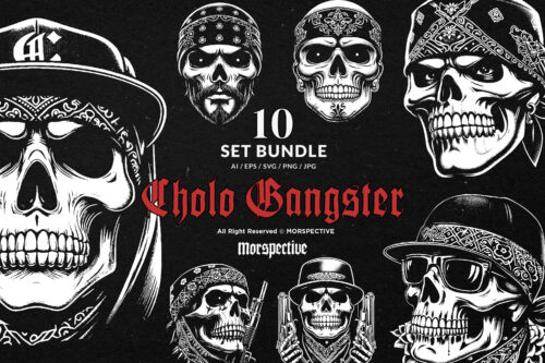 10 Bundle Dark Art Cholo Gangster