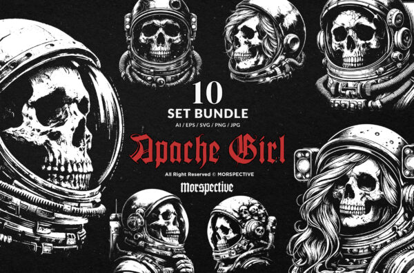 10 Bundle Dark Art Astronaut