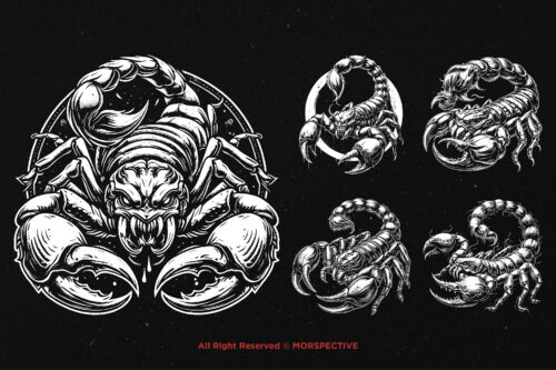 10 Bundle Dark Art Scorpion Skull - Image 3