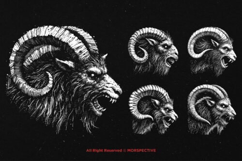 10 Bundle Dark Art Capricorn Goat Zodiac - Image 3