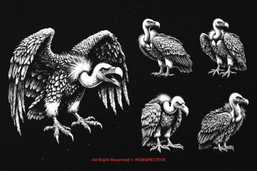 10 Bundle Dark Art Vultur Bird Death - Image 3