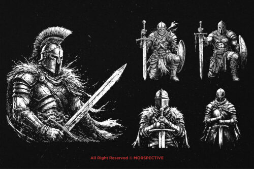 10 Bundle Dark Art Warrior Soldier - Image 3