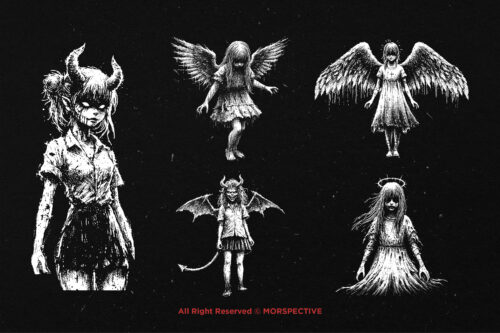 10 Bundle Dark Art Devil Girl - Image 3