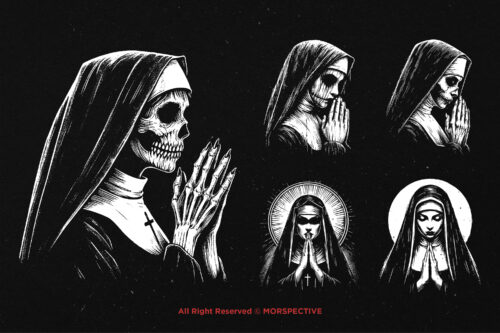 10 Bundle Dark Art Nun Prayer - Image 3