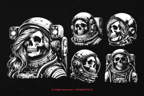 10 Bundle Dark Art Astronaut - Image 3