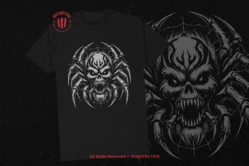 10 Bundle Dark Art Scary Spider Skull - Image 2