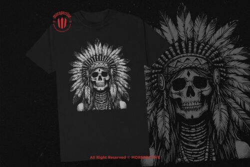 10 Bundle Dark Art American Indian Skull - Image 2