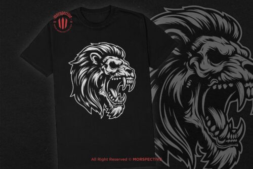 10 Bundle Dark Art Angry Lion Skull - Image 2