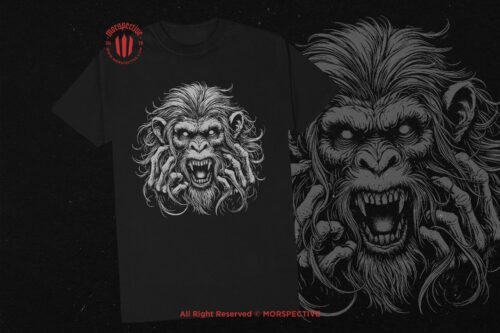 10 Bundle Dark Art Scary Monkey Face - Image 2