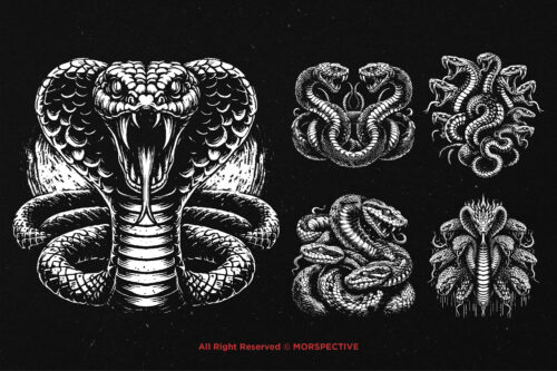 10 Bundle Dark Art Viper Snakes Cobra - Image 5