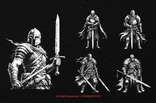 10 Bundle Dark Art Warrior Soldier - Image 5