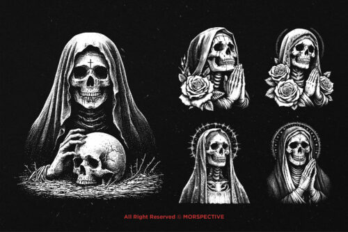 10 Bundle Dark Art Mother Skull - Image 5