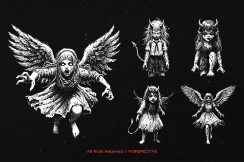 10 Bundle Dark Art Devil Girl - Image 5