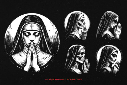 10 Bundle Dark Art Nun Prayer - Image 5