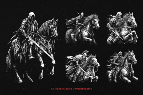 10 Bundle Dark Warrior Riding Horse - Image 5