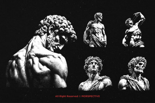 10 Bundle Dark Art Greek Roman Statue - Image 5