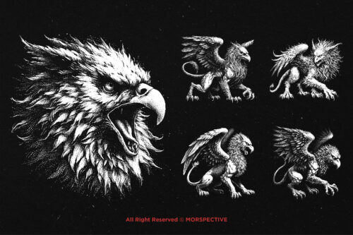 10 Bundle Dark Art Griffin Monster - Image 5