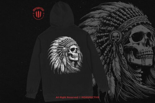 10 Bundle Dark Art American Indian Skull - Image 4