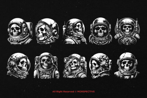 10 Bundle Dark Art Astronaut - Image 6