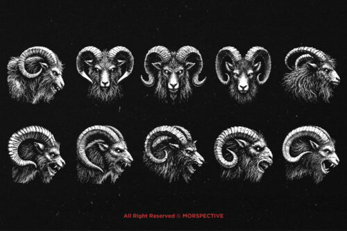 10 Bundle Dark Art Capricorn Goat Zodiac - Image 6