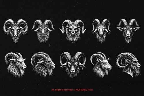 10 Bundle Dark Art Baphomet Goat Satanic - Image 6