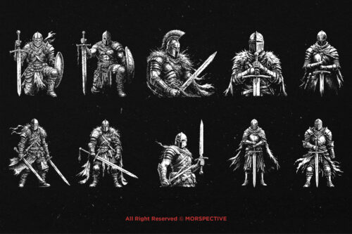 10 Bundle Dark Art Warrior Soldier - Image 6