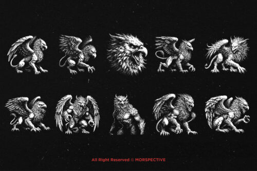 10 Bundle Dark Art Griffin Monster - Image 6