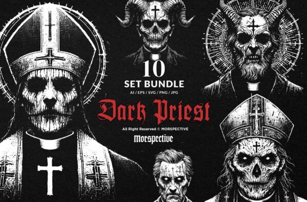 10 Bundle Dark Art Priest Devil Demon