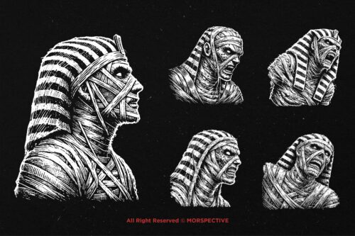 10 Bundle Dark Art Egypt Mummy - Image 3