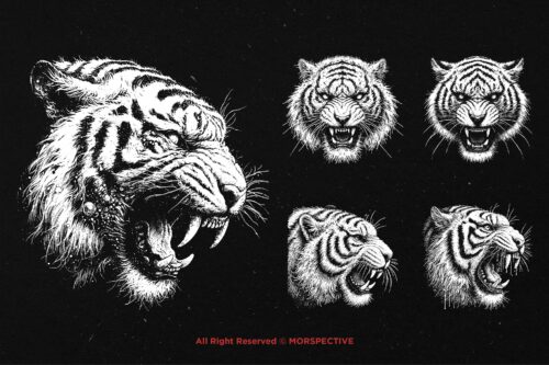 10 Bundle Dark Art White Tiger - Image 3
