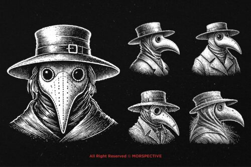 10 Bundle Dark Art Plague Doctor - Image 3