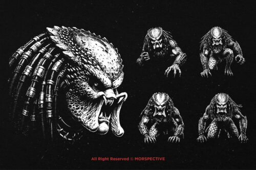10 Bundle Dark Art Predator Aliens - Image 3