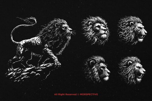 10 Bundle Dark Art Leo Zodiac Lion - Image 3