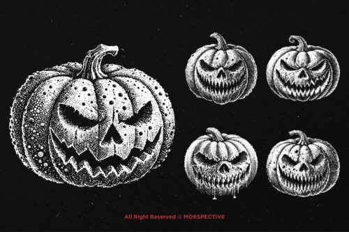 10 Bundle Dark Art Pumpkin Halloween - Image 3