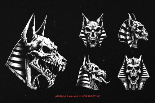 10 Bundle Dark Art Anubis Egyptian - Image 3