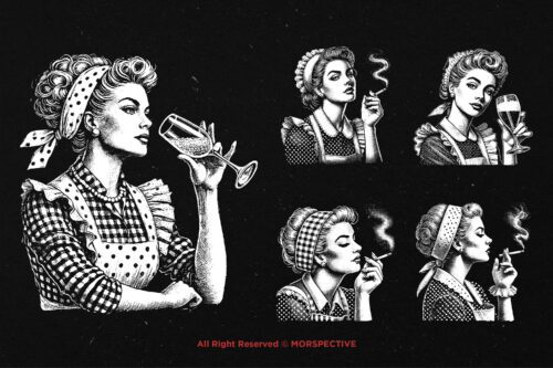 10 Bundle Dark Art Retro Housewife - Image 3