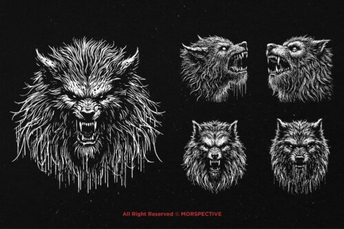 10 Bundle Dark Art Warewolf Moster - Image 3