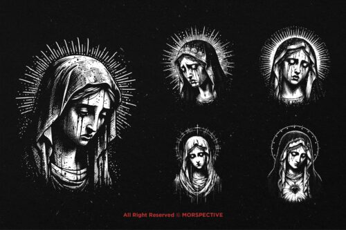 10 Bundle Dark Art Mother Mary - Image 3