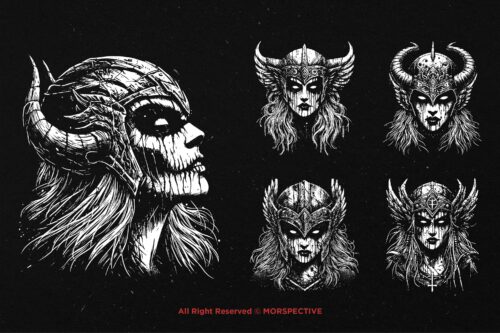 10 Bundle Dark Art Valkyrei Women Mythology - Image 3