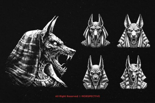 10 Bundle Dark Art Egypt Anubis Gods - Image 3