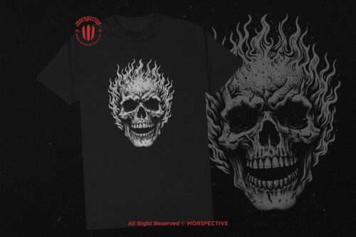 10 Bundle Dark Art Flamming Skull Fire - Image 2