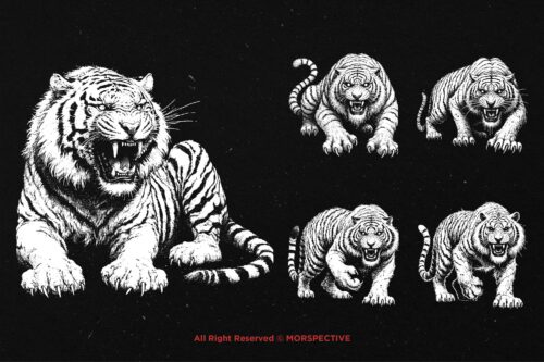 10 Bundle Dark Art White Tiger - Image 5