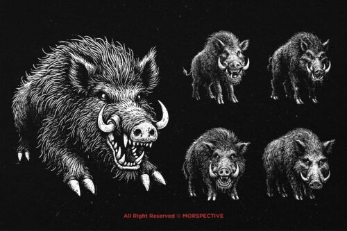 10 Bundle Dark Art Boars Wild - Image 5