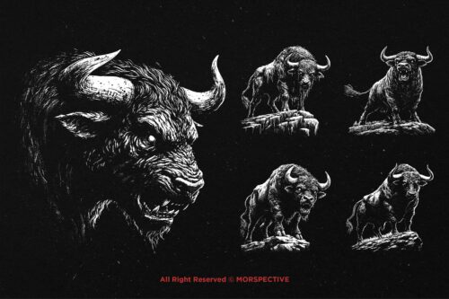 10 Bundle Dark Art Taurus Bull Zodiac - Image 5