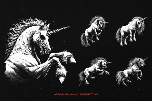 10 Bundle Dark Art Unicorn Beast - Image 5