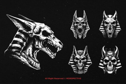 10 Bundle Dark Art Anubis Egyptian - Image 5
