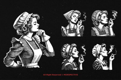 10 Bundle Dark Art Retro Housewife - Image 5